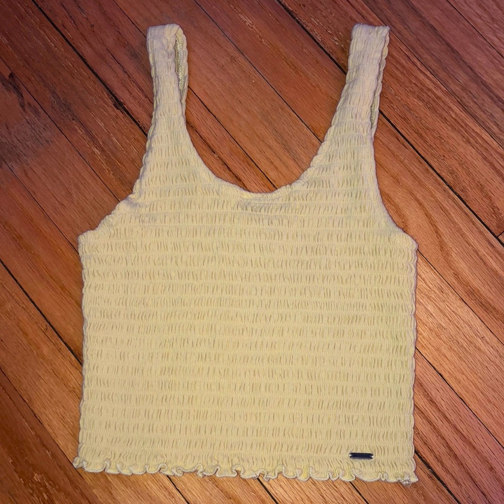 Smocked cropped tank top from Hollister
